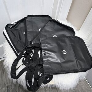 4pcs Lululemon Black Shopping Bags🌴